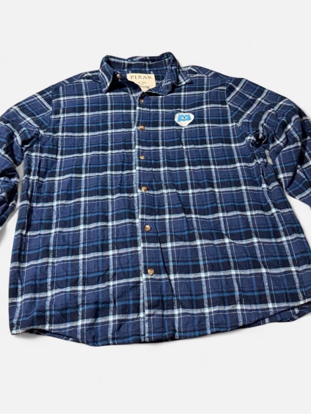 Cakeworthy Shirt Unisex XL Plaid Pixar Monsters Inc We Scare Because We Care